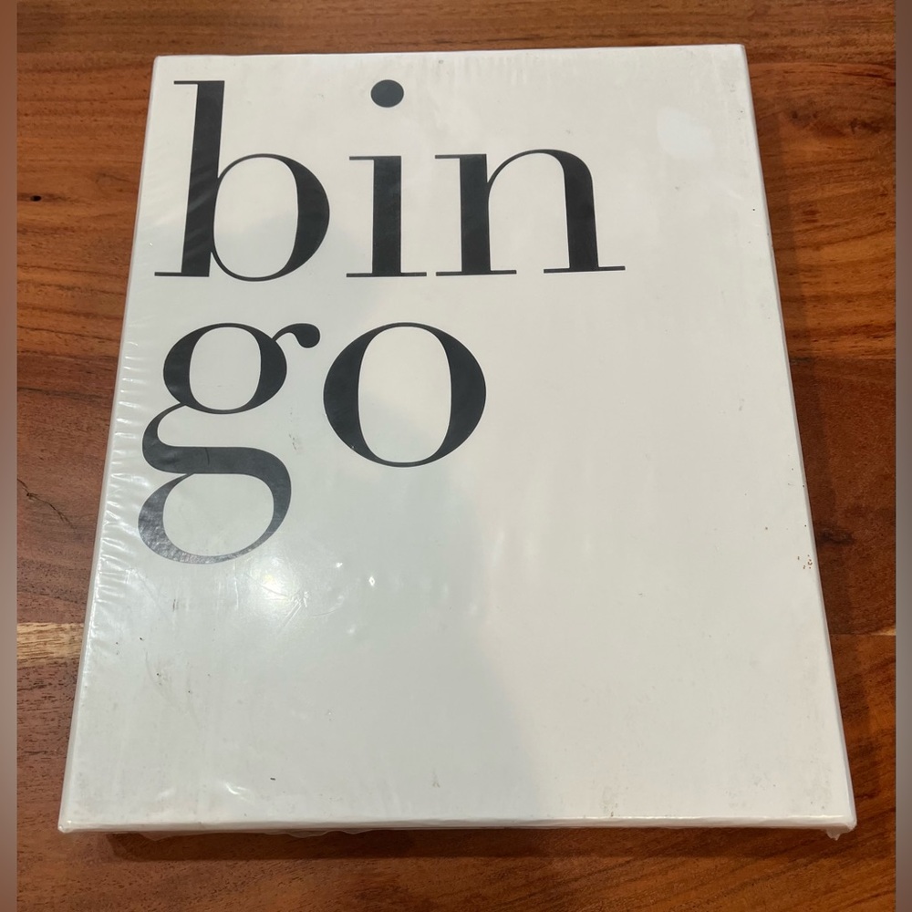 NWT West Emory Bingo Set White w Black Writing - Great Gift!